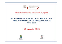 La coesione sociale in provincia di Reggio-Emilia